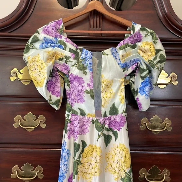 New Mar a Mar Ensencia Floral Hydrangea Satin Dress size Medium - Picture 6 of 15
